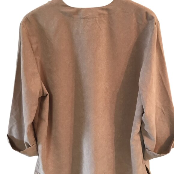 Gepetto Rhinestone Embellished Blazer: Vintage 70s Jacket, Camel Tan Size L - Picture 10 of 11